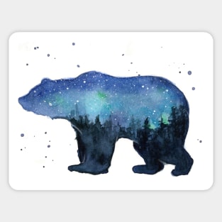 Galaxy Forest Bear Sticker